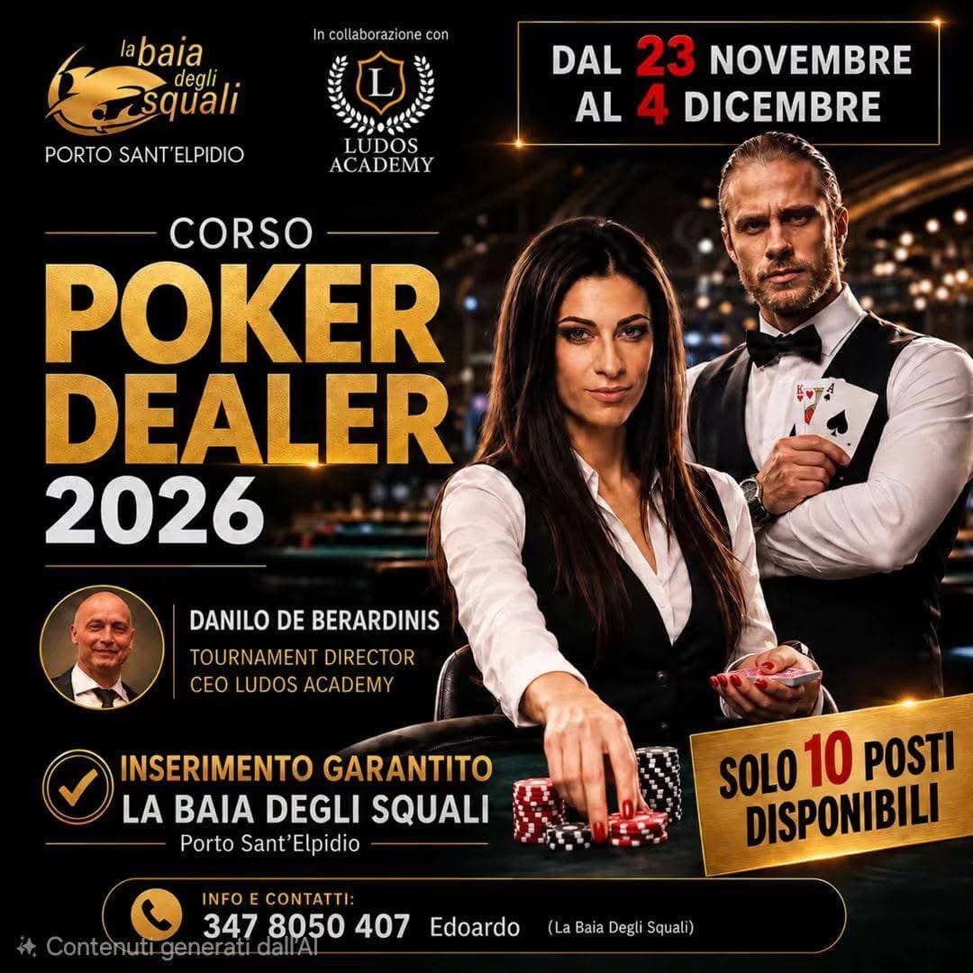 23 nov/4 dec Porto Sant'Elpidio CORSO POKER DEALER